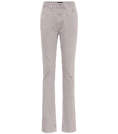 Shop Isabel Marant Dominic High-rise Straight Jeans In Grey