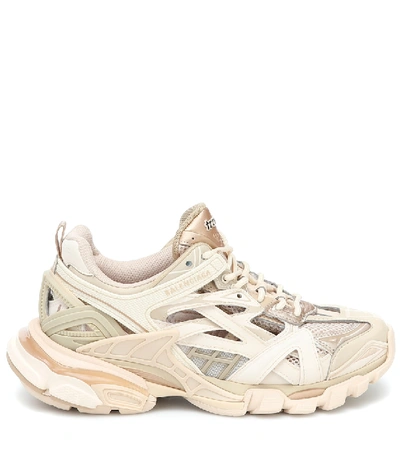 Shop Balenciaga Track Sneakers In Beige