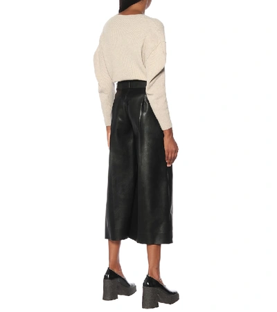 Shop Stella Mccartney Charlotte Faux Leather Culottes In Black