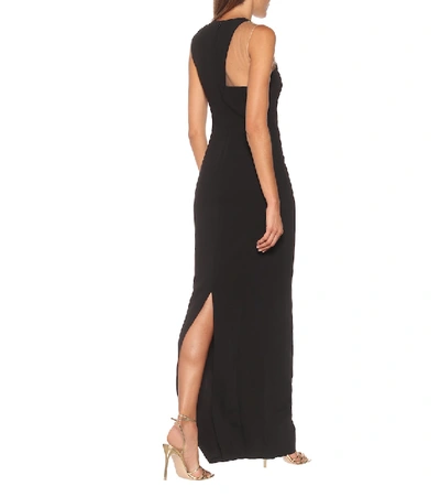 Shop Stella Mccartney Asymmetric Cady Gown In Black