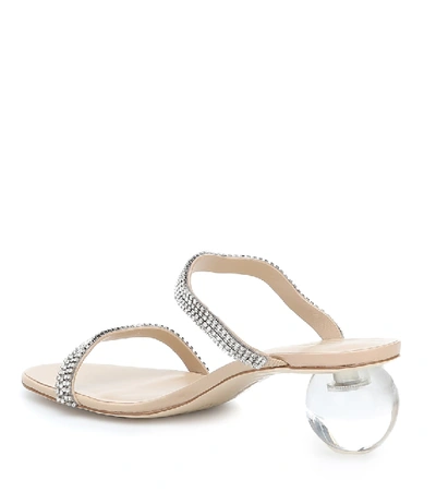 Shop Cult Gaia Aubrey Crystal-embellished Sandals In Silver