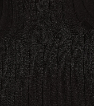 Shop Helmut Lang Ribbed Turtleneck Sweater In Black