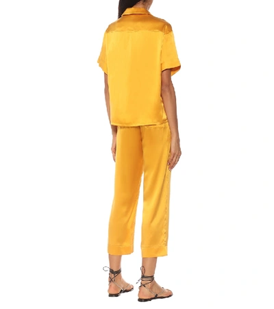 Shop Asceno Prague Silk Shirt In Yellow