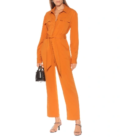 Shop Asceno Antwerp Straight-leg Jumpsuit In Orange