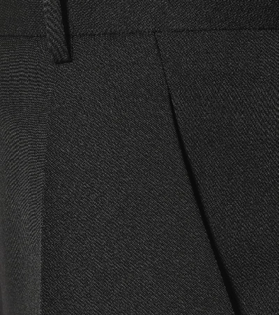 Shop Bottega Veneta High-rise Wool Slim Pants In Black