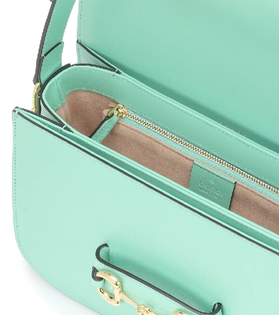 Shop Gucci Horsebit 1955 Small Shoulder Bag In Green