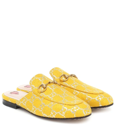 Shop Gucci Princetown Slippers In Yellow