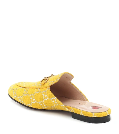 Shop Gucci Princetown Slippers In Yellow