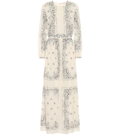 Shop Tory Burch Paisley Cotton Voile Maxi Dress In White