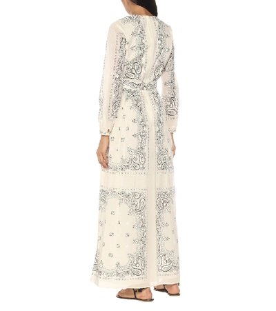 Shop Tory Burch Paisley Cotton Voile Maxi Dress In White