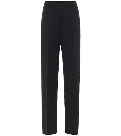 Shop Jil Sander High-rise Slim Wool Pants In Black