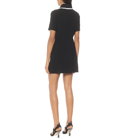 Shop Fendi Button-down Minidress In Black