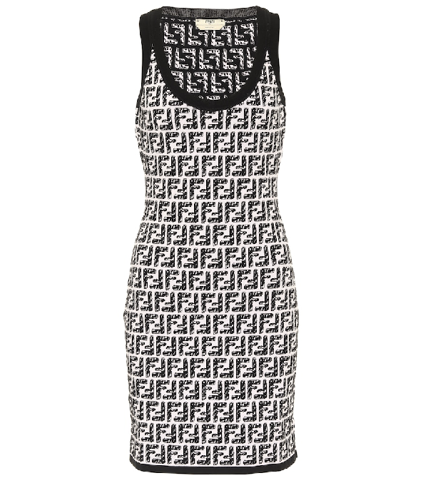 fendi black and white dress