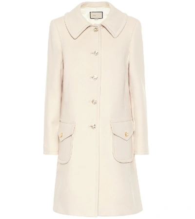 Shop Gucci Wool Coat In White