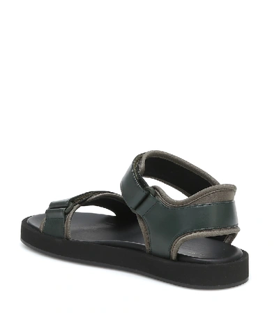 Shop The Row Leather Sandals In Green