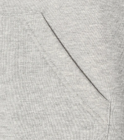 Shop Sacai Cotton-blend Jersey Hoodie In Grey