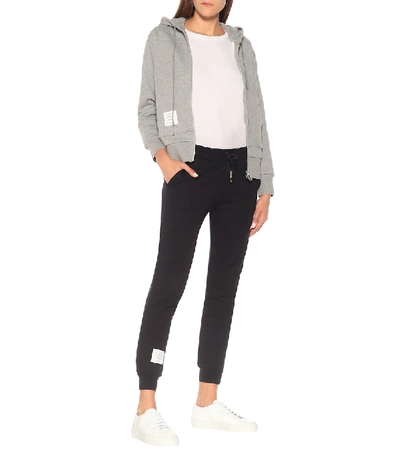 Thom Browne Rwb Stripe-detail Drawstring Track Pants In Black