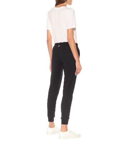 Thom Browne Rwb Stripe-detail Drawstring Track Pants In Black