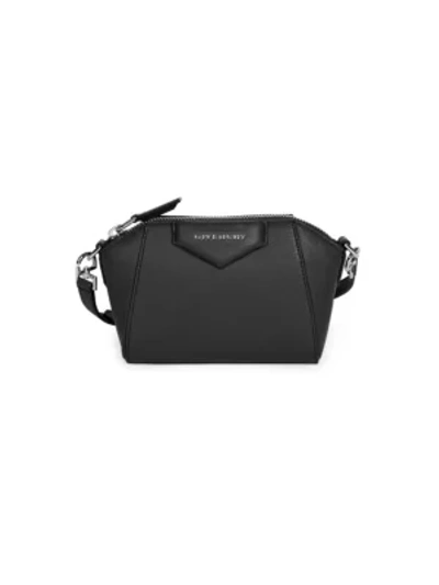 Shop Givenchy Nano Antigona Leather Crossbody Bag In Black