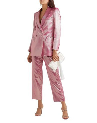 Shop Blazé Milano Woman Pants Fuchsia Size 3 Silk, Wool, Merino Wool In Pink