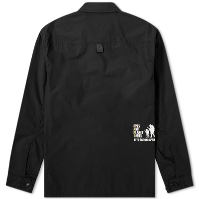 Shop Aape By A Bathing Ape Aape M65 Shirt Jacket In Black