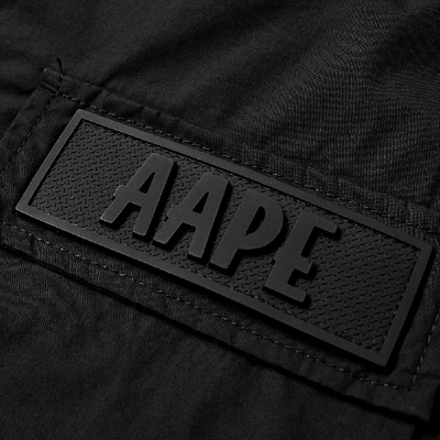 Shop Aape By A Bathing Ape Aape M65 Shirt Jacket In Black