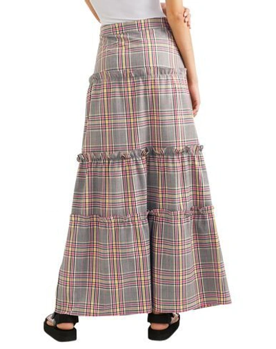 Shop Paper London Woman Maxi Skirt Brick Red Size 10 Polyester, Virgin Wool, Elastane