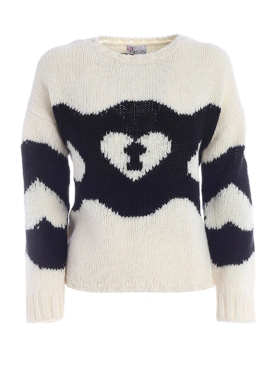 Shop Red Valentino Chains And Padlocks Pattern Pullover In Cream