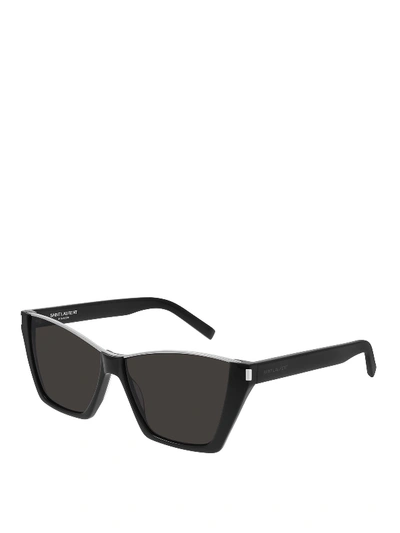 Shop Saint Laurent Sl 369 Kate Sunglasses In Black