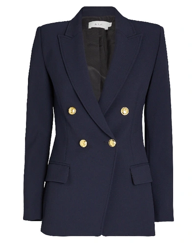 Shop A.l.c Sedgwick Ii Double-breasted Blazer In Navy
