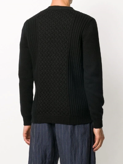 Shop Roberto Collina Multi-knit Cardigan In Black