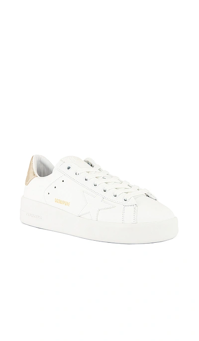 Shop Golden Goose Pure Star Sneaker In White & Gold
