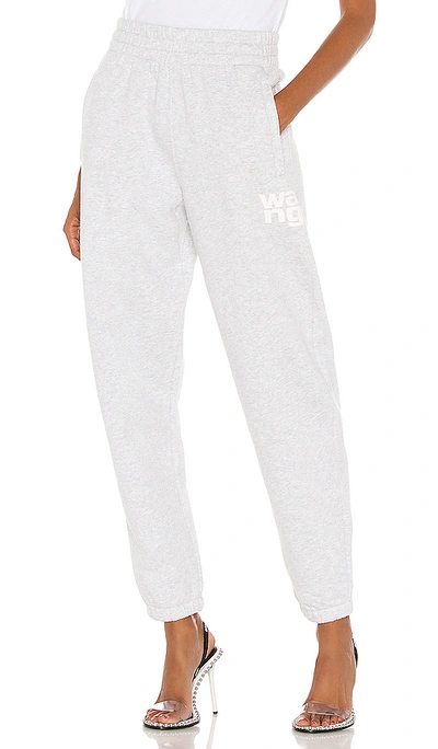 Shop Alexander Wang T Foundation Terry Classic Sweatpant In Light Heather Grey