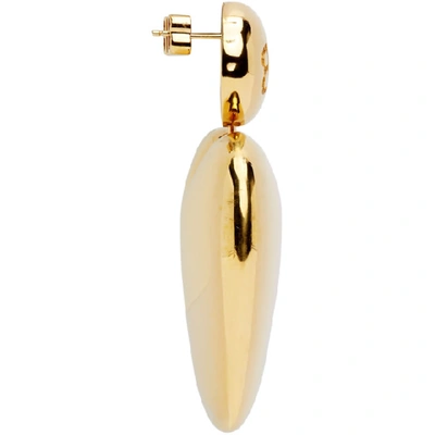Shop Balenciaga Gold Susi Heart Earrings In 0027 Gold
