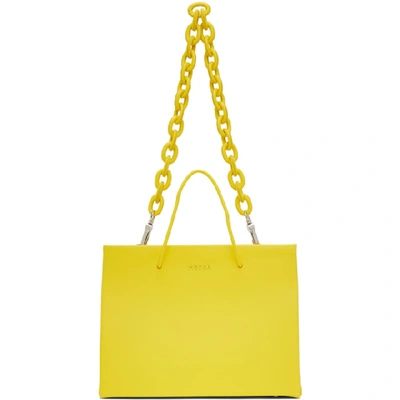 Shop Medea Yellow Hanna Chain Shoulder Bag In Yellow Sfty