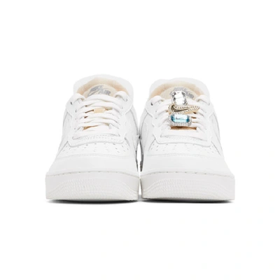 Shop Nike White Bling Air Force 1 07 Lx Sneakers In 100 White/w
