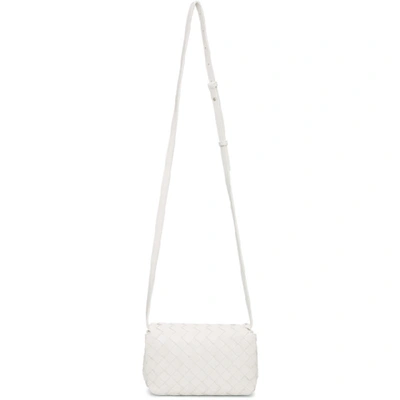 Shop Bottega Veneta White Intrecciato Mini Bag In 9005 White/