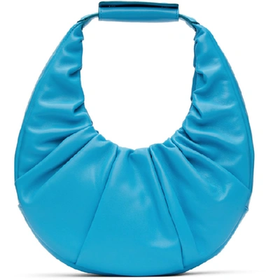 Shop Staud Blue Soft Moon Bag In Bright Blue