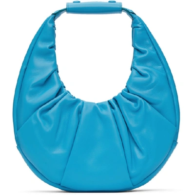 Shop Staud Blue Soft Moon Bag In Bright Blue