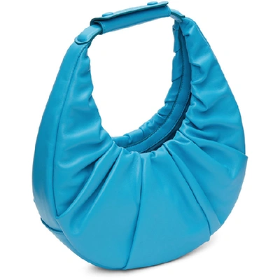 Shop Staud Blue Soft Moon Bag In Bright Blue