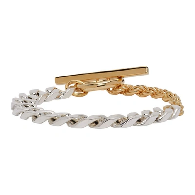Bottega Veneta: Gold Chain Bracelet