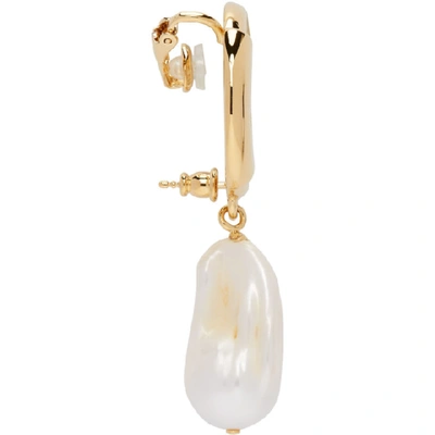 Shop Chloé Gold Darcey Pearl Drop Earrings In 105 Pearl