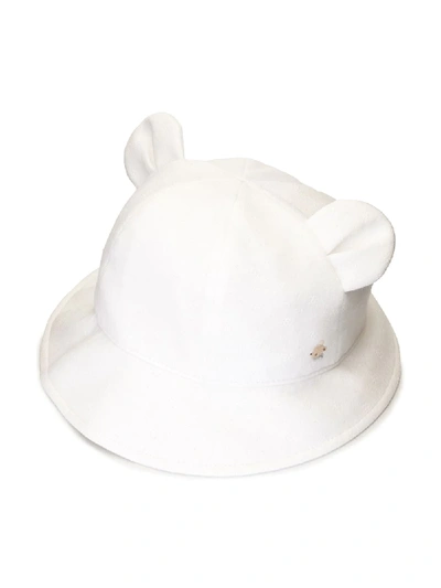 Shop Familiar Teddy Bear Bonnet Hat In White