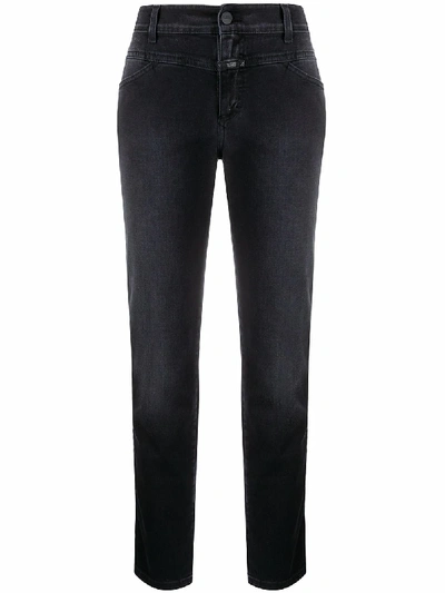 Shop Closed Cropped Skinny Jeans In Dgy