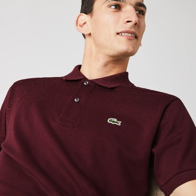 Shop Lacoste Men's Heathered Petit Piquã© Cotton Polo - 3xl - 8 In Red