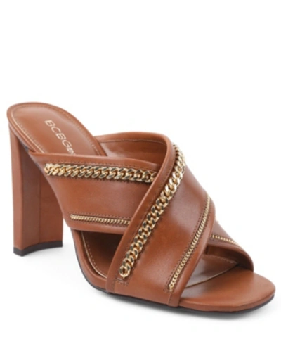 Shop Bcbgeneration Women's Wabbi Slide Sandal Women's Shoes In Cognac