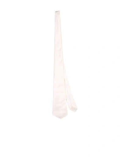 Shop Kiton Striped Tie In White