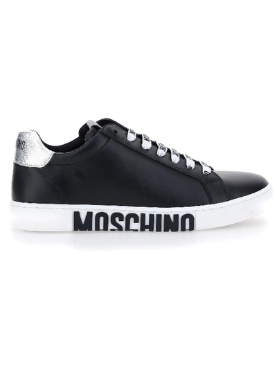 Shop Moschino Sneakers In Nero/arg