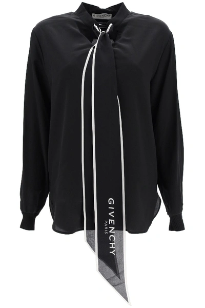 Shop Givenchy Lavalliere Blouse In Black (black)