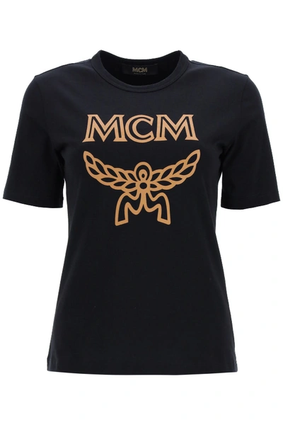 Shop Mcm T-shirt With Logo In Black (black)